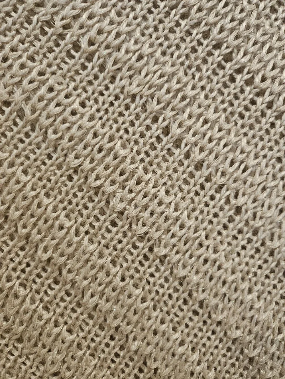 Cream Knit Fringe Poncho - Picture 2 of 7